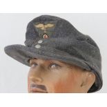 W WWII German Luftwaffe ski cap with cloth eagle.