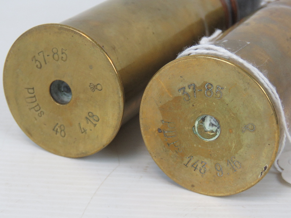 Two inert WWI French 37mm Pom Pom cannon rounds, - Image 2 of 2