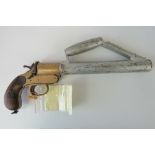 A deactivated (EU Spec) Shermuly line throwing pistol. With certificate.