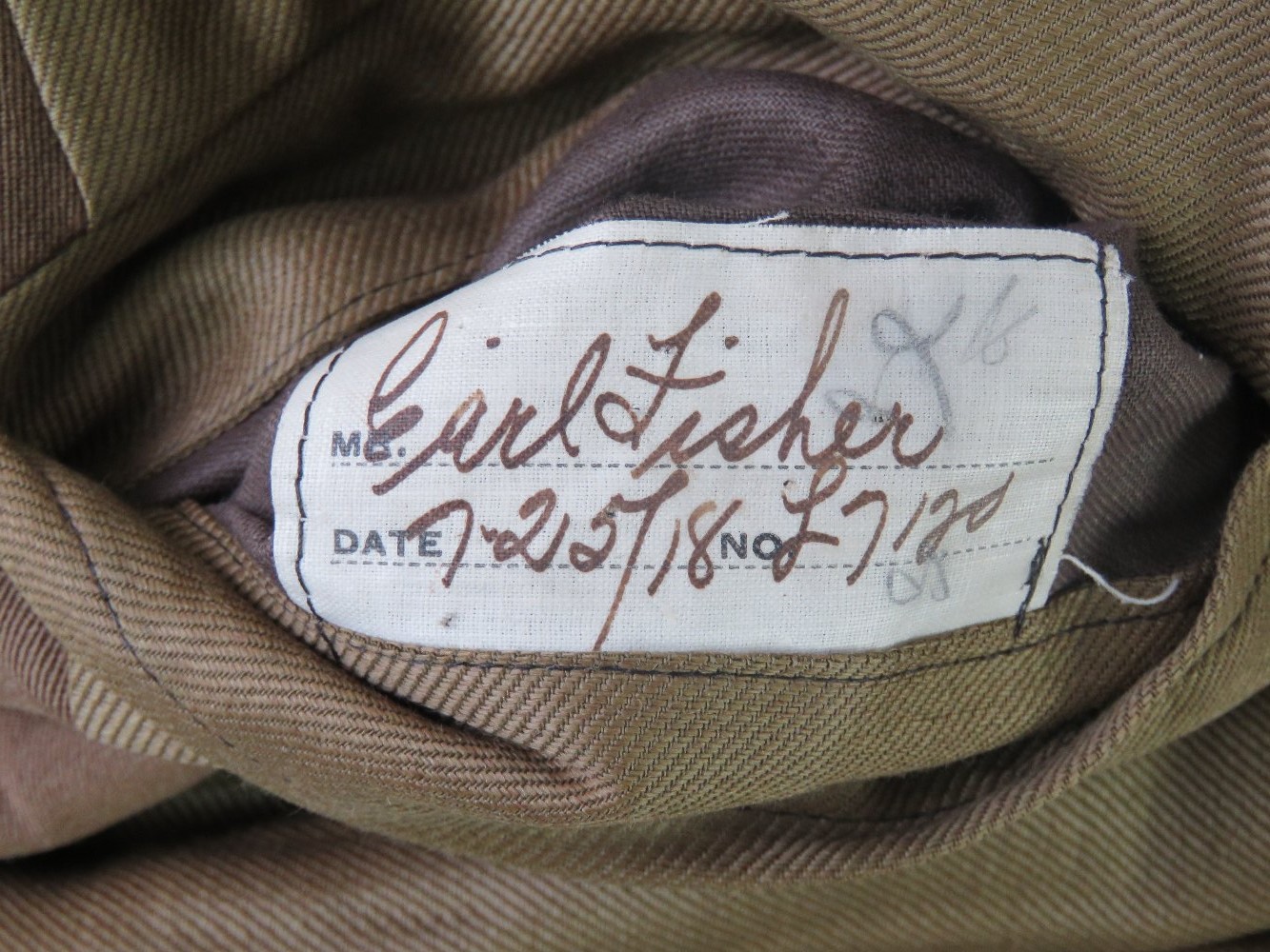 A WWI US military tunic and trousers with buttons and patches. - Image 2 of 3