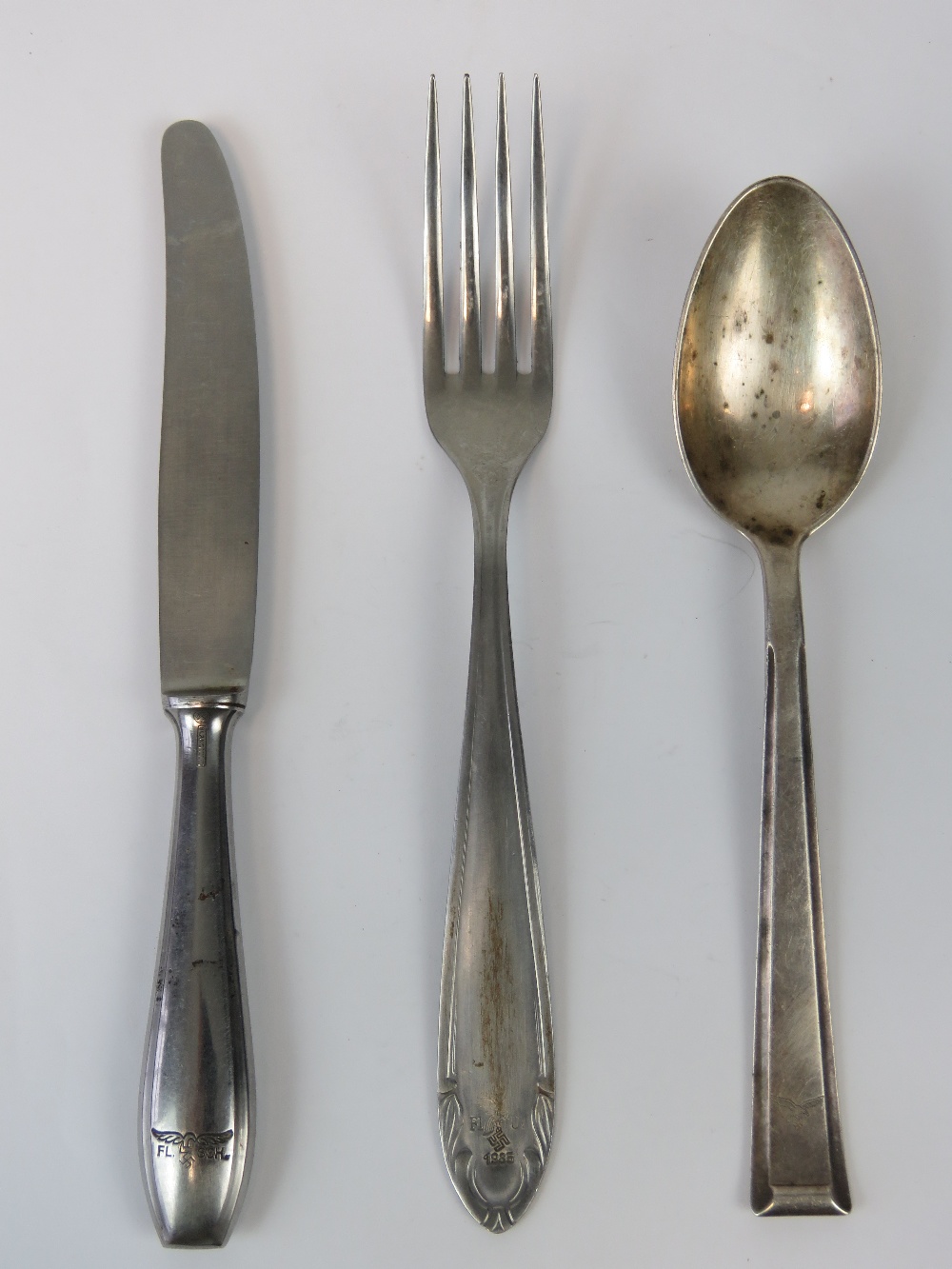 WWII German Luftwaffe Officers Mess cutlery; knife,