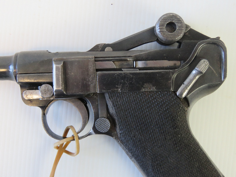 A deactivated ( EU Spec) commercial Luger 9mm pistol with 6" barrel. With certificate. - Image 7 of 8