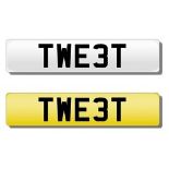 Registration plate 'TWE3T' (TWEET) the number plate of choice for the 'Twitter Generation'.