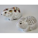 Two Royal Crown Derby Collectors Guild paperweights; 'Bank Vole' 7.