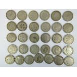 Thirty-one half silver florins, 11ozt.
