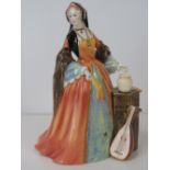 A limited edition Royal Doulton figure of Jane Seymore HN3349, 333 of 9500, cracks to head, 22.