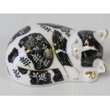 A Royal Crown Derby Collectors Guild cat paperweight; 'Misty', 8.