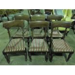 A good set of six regency mahogany dining chairs,