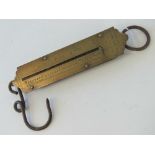 A set of Salter's brass spring balances No1A, 4lb by 1/2 oz.