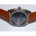 A Gents Zodiac Seawolf Swiss automatic dive watch. 36mm diameter steel case. Blue dial.
