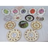 A set of five Royal Albert 'Queen Mothers Favourite Flowers' plates together with other decorative