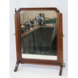 A Georgian style mahogany framed toilet mirror, 58cm high.