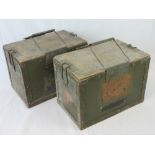 Two WWII British military Paratroopers Sten MK5 drop boxes.