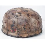 A fine replica WWII Luftwaffe Paratroopers Fallschirmjäger helmet with two decals,