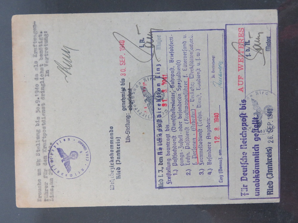 A quantity of WWII German documents and paper ephemera including; - Image 3 of 3