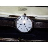 A WW1 British Military "Trench" watch. 34mm silver case, London import mark 1914.