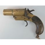 A deactivated (EU Spec) Webley & Scott Ltd London and Birmingham MKIII flare gun having broad arrow