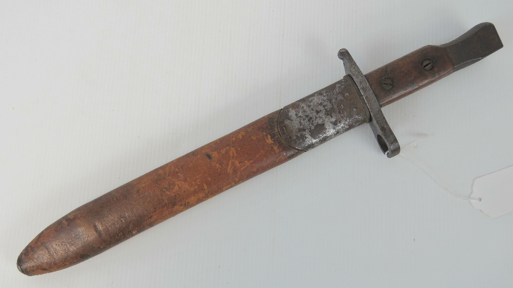 A WWI Canadian Infantry issue Ross Rifle Co bayonet,