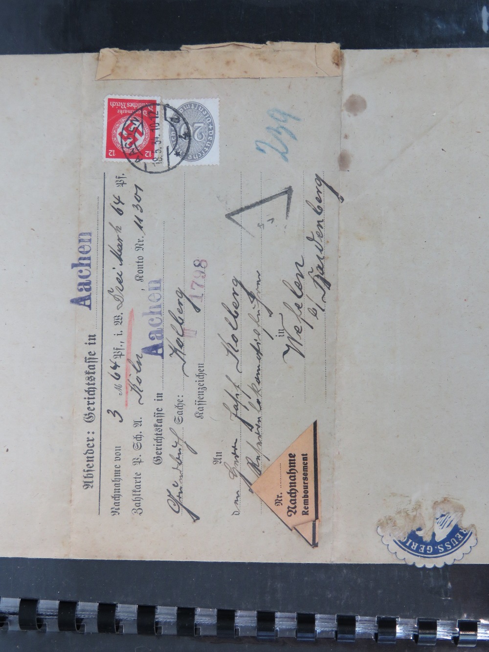 A quantity of WWII German documents and paper ephemera including; - Image 2 of 3