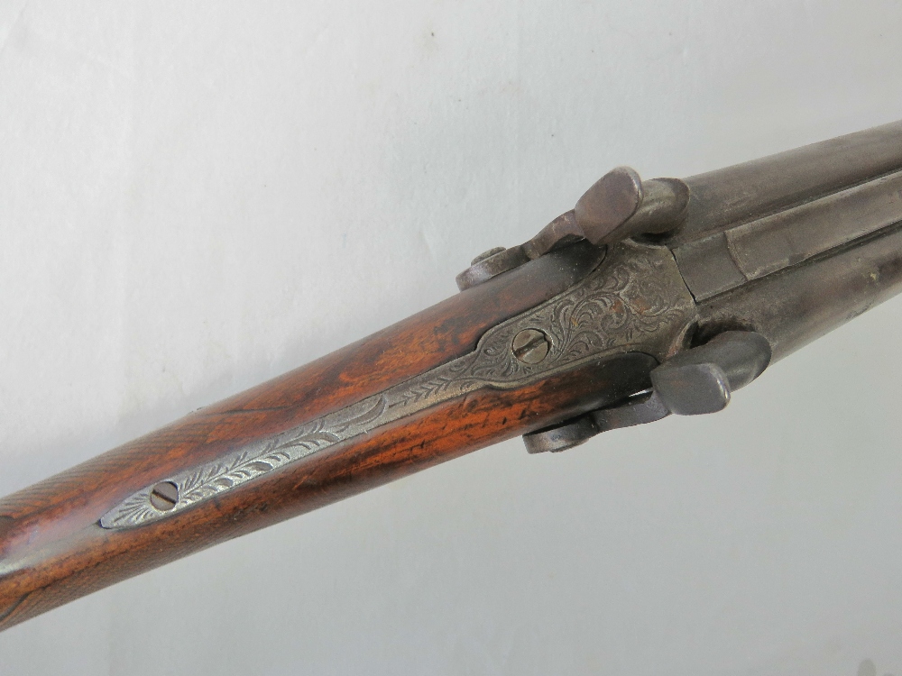 An antique percussion 12 Bore Wildfowlin - Image 2 of 4