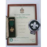 A Scout medal of merit engraved for Will