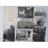 Eight WWII German press photos with deta