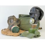 An original WWII rubber faced goggle gas