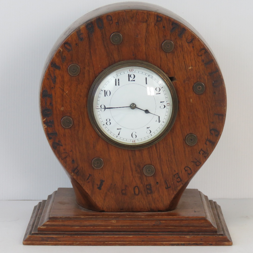 A mantle clock made from the hub of a So