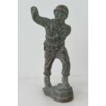 A bronze of a WWII US soldier recovered