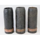 Three inert British Military 18Lb Shrapn