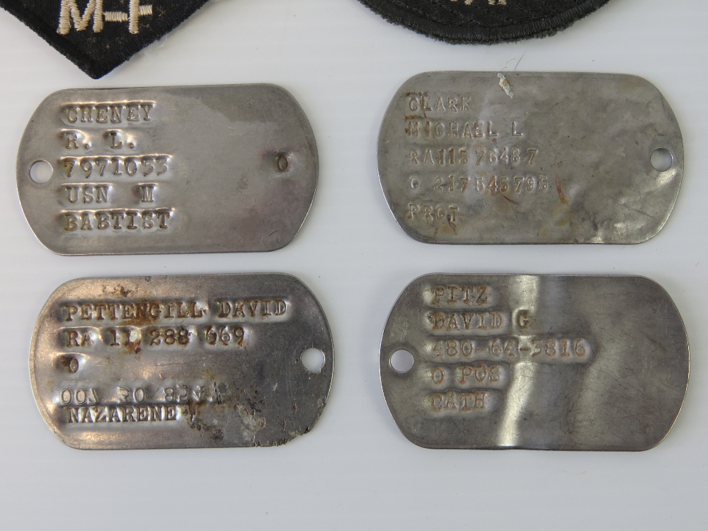 Four Vietnam War dog tags together with - Image 2 of 3