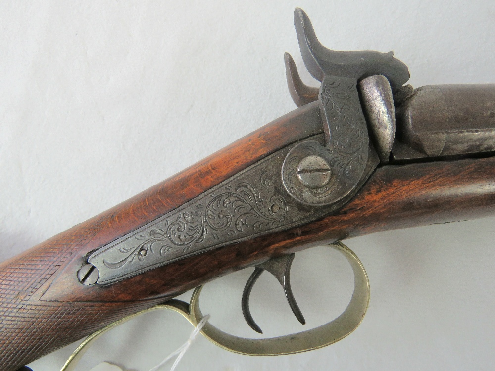 An antique percussion 12 Bore Wildfowlin - Image 3 of 4