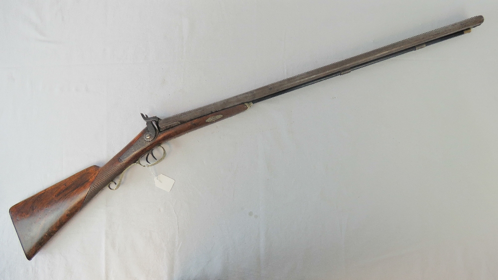 An antique percussion 12 Bore Wildfowlin