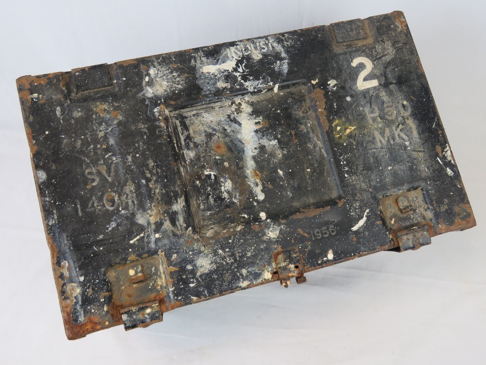 A metal ammo box dated 1956 and measurin - Image 3 of 3