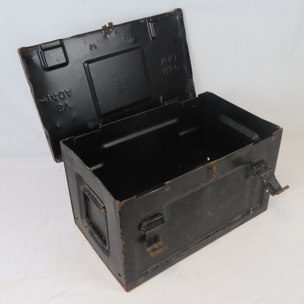 A metal ammo box dated 1956 and measurin - Image 2 of 3