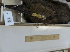 A GOOD DUVELLEROY FAN WITH OSTRICH FEATHERS AND TORTOISESHELL STAVES, IN ORIGINAL BOX TOGETHER