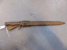 A GERMAN MAUSER 98/05 BAYONET.