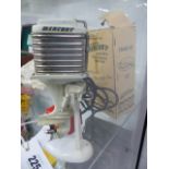 A RARE MERCURY (KIEKHAEFFER) MARK 78A MINIATURE OUTBOARD MOTOR COMPLETE WITH FUEL TANK AND