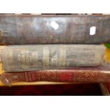 AN 1849 BIBLE IN WELSH, A BOUND 1843 ILLUSTRATED LONDON NEWS AND A DICTIONARY.