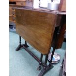 A LATE VICTORIAN MAHOGANY SUTHERLAND TABLE.