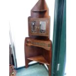 A RARE 19TH ARTS AND CRAFTS CORNER CABINET- " THE ANGLE CABINET" DESIGNED BY E.W.GODWIN AND MOST