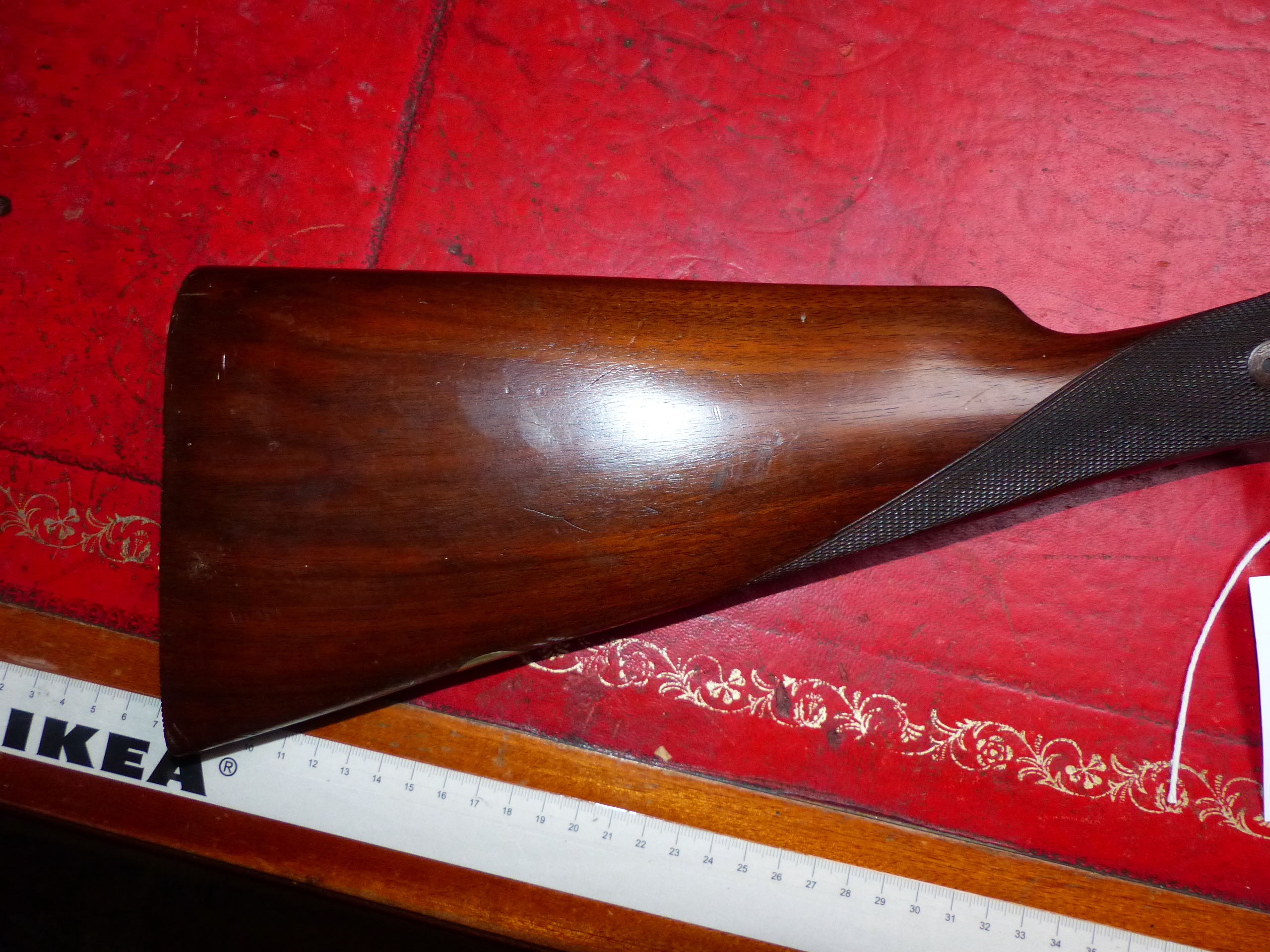 SHOTGUN. T BLAND & SONS 12G. UNDERLEVER HAMMER GUN. (STOCK AND ACTION ONLY RFD REQUIRED FOR BARRELS) - Bild 3 aus 8