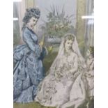 VARIOUS FRAMED FASHION PRINTS AND OTHER COLOUR PRINTS.