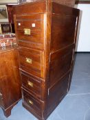 A GOOD VINTAGE OAK FOUR DRAWER FILING CABINET. H.136cms.