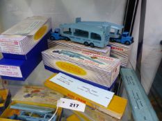 FIVE DINKY 982 CAR TRANSPORTERS.