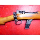 RIFLE. ARMALON LTD. 9mm BOLT ACTION CARBINE CONVERSION OF ENFIELD RIFLE. SERIAL NUMBER PF370525. (