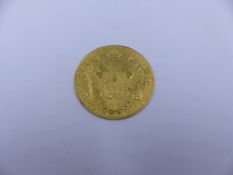 AN AUSTRIAN 4 DUCAT 22ct GOLD COIN DATED 1915. APPROXIMATE WEIGHT 13.9grms.