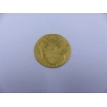 AN AUSTRIAN 4 DUCAT 22ct GOLD COIN DATED 1915. APPROXIMATE WEIGHT 13.9grms.