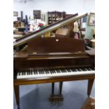 A GOOD QUALITY BABY GRAND PIANO BY CHALLEN, LONDON. W.142 x L.133.