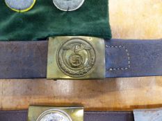 SIX GERMAN NAZI PERIOD MILITARY BELT BUCKLES.